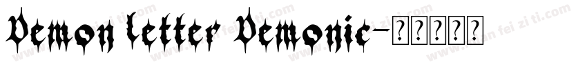 Demon Letter Demonic字体转换